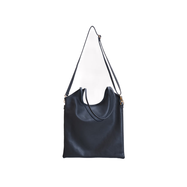 Bolso shopper de piel W by Whitemood - azul