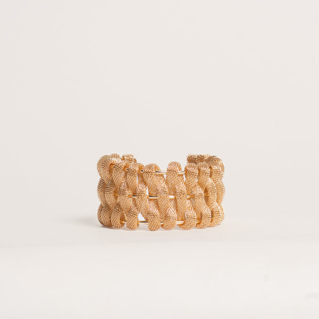 W by Whitemood-Bracciale rigido maglia intrecciata - gold