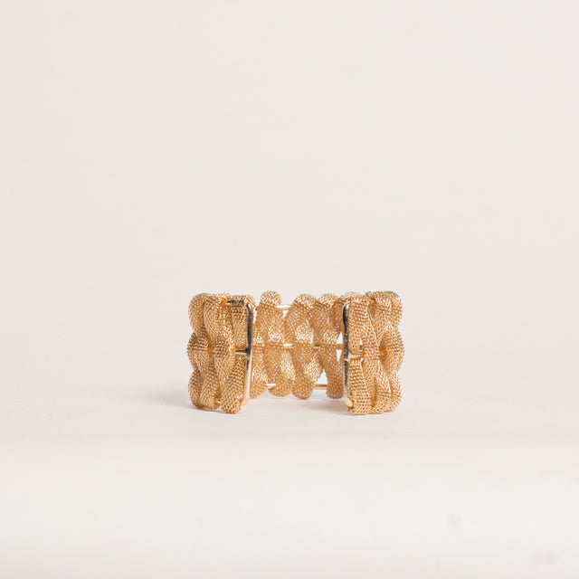 W by Whitemood-Bracciale rigido maglia intrecciata - gold