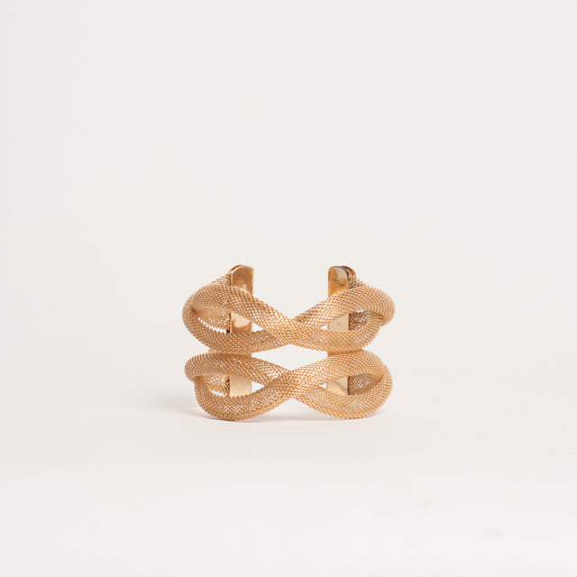 W by Whitemood-Bracciale rigido a fasce intrecciat - gold