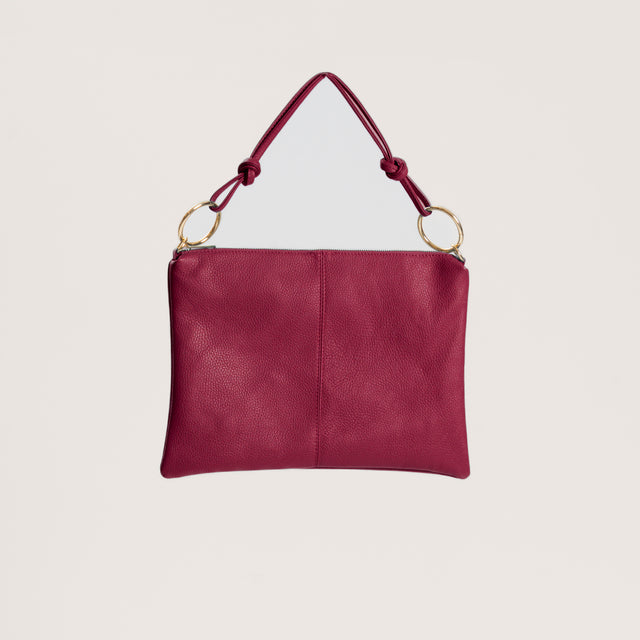 W by Whitemood-Borsa a spalla in pelle - malva