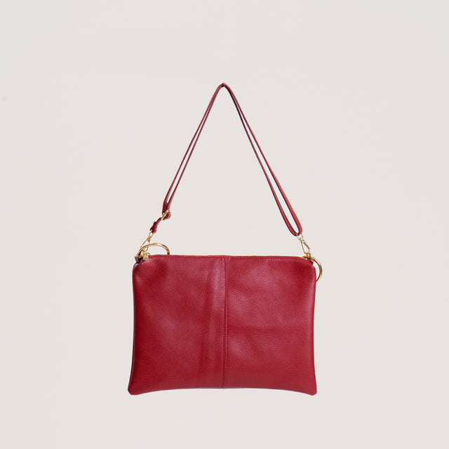 W by Whitemood-Borsa a spalla in pelle - rosso
