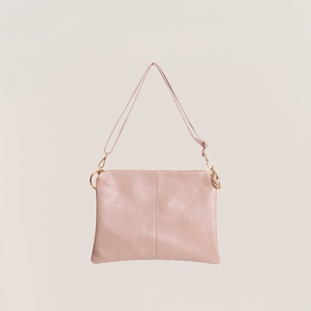 W by Whitemood-Borsa a spalla in pelle - cipria