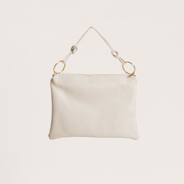 W by Whitemood-Borsa a spalla in pelle - gesso