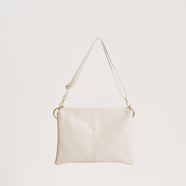 W by Whitemood-Borsa a spalla in pelle - gesso