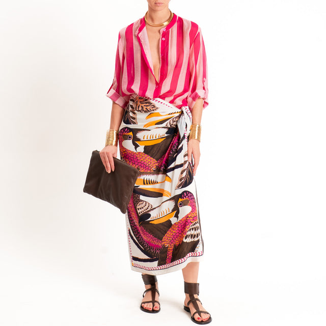 Haveone-Gonna pareo fantasia - fucsia/burro/moro