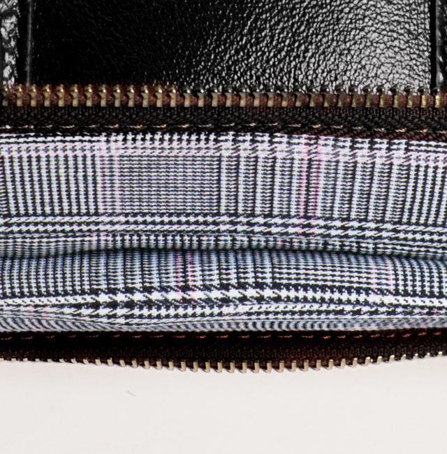 Zeroassoluto-Borsa cilindro a tracolla genuine leather high quality VINTAGE LOOK - nero