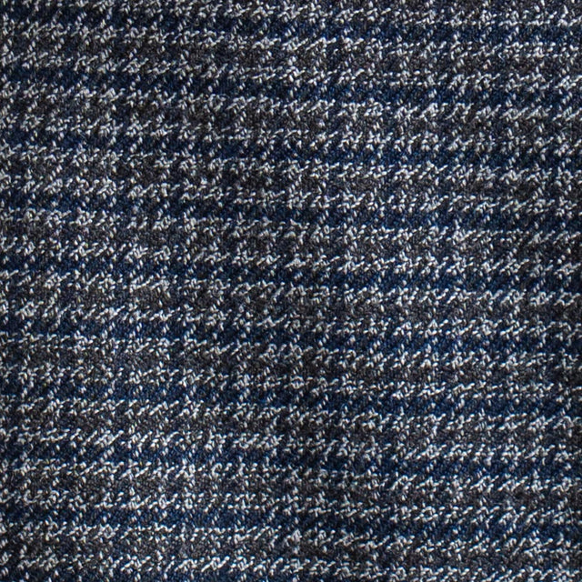 Zeroassoluto-Pantalone GENNY comfort elasticizzato - micro pied de poule grigio/blu