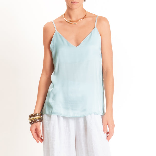 Dixie-Top satin bretelle regolabili - acqua
