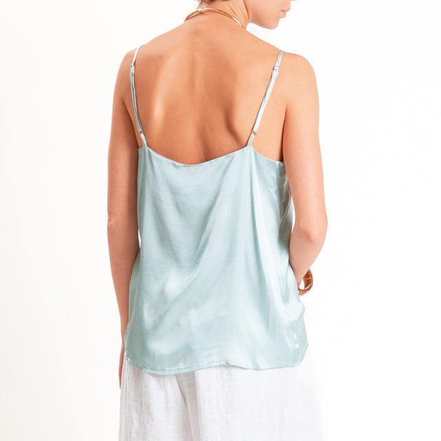 Dixie-Top satin bretelle regolabili - acqua