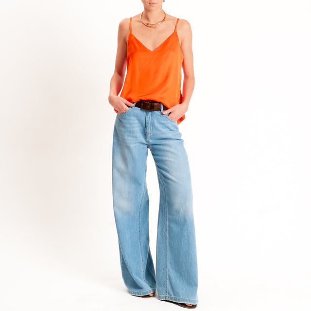 Dixie-Top satin bretelle regolabili - arancio