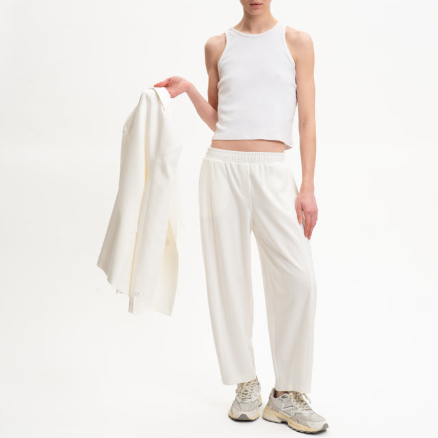 Pantalón de punto Imperial-Milan con cintura elástica - leche