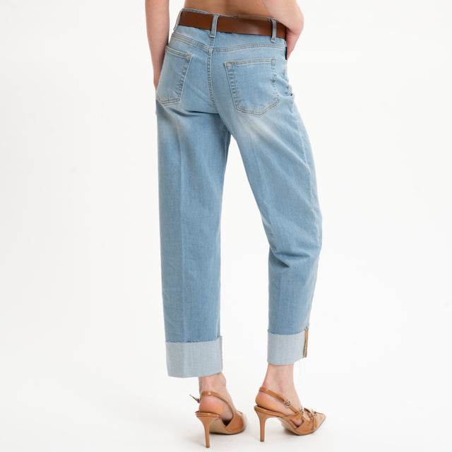 Haveone-Jeans MANDY dritto con risvolto - denim chiaro