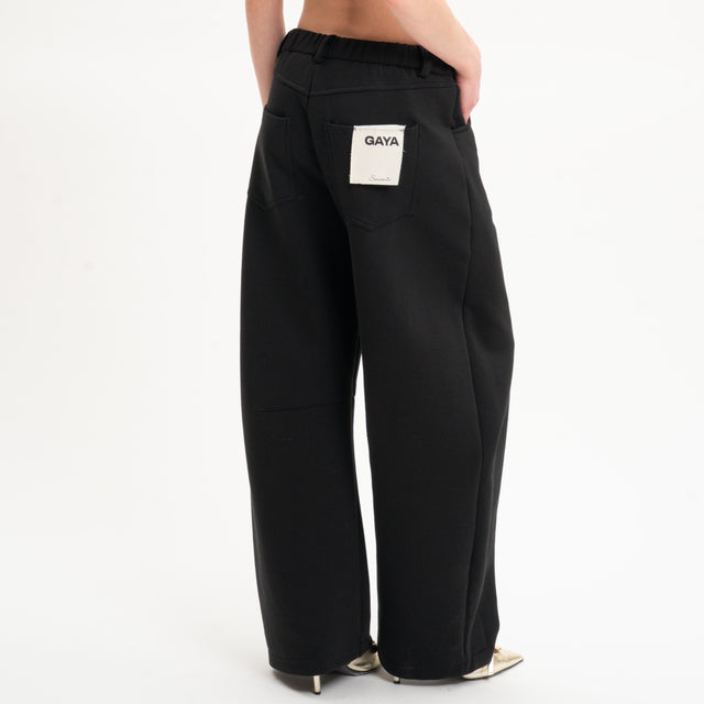 Souvenir-Pantalone felpa elastico in vita - nero