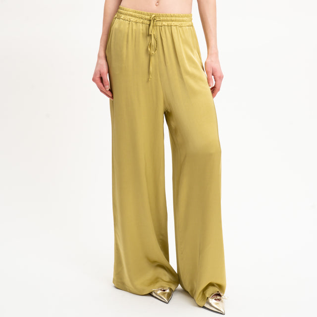 Eco-Pantalone palazzo con coulisse - olio