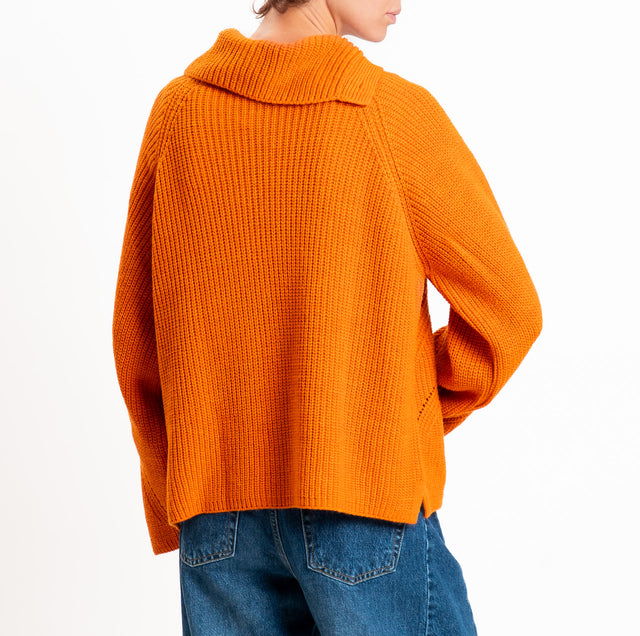 Tensione in-Maglia misto alpaca dettaglio bottoni - coccio