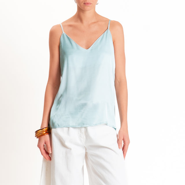 Dixie-Top satin bretelle regolabili - acqua