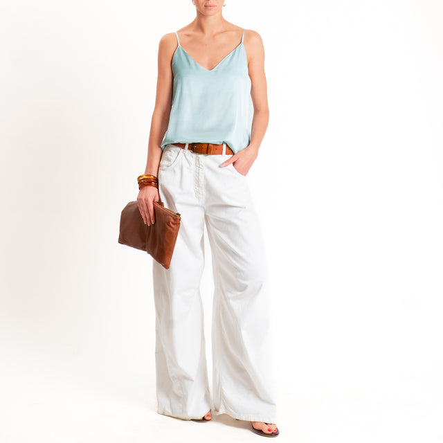 Dixie-Top satin bretelle regolabili - acqua