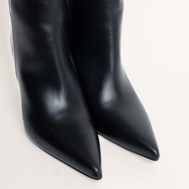 Ovyè-Stivale alto con tacco in pelle - nero