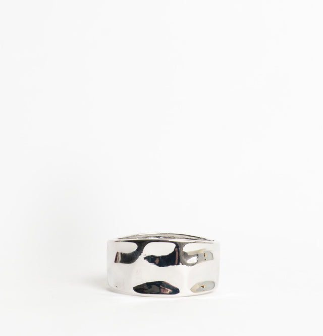 W by Whitemood-Bracciale rigido martellato - silver