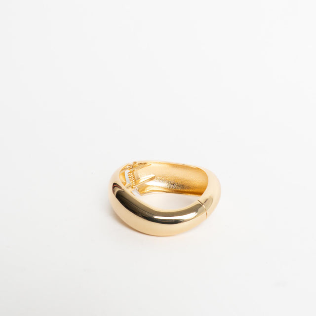 W by Whitemood-Bracciale rigido ondulato lucido - gold