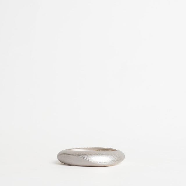 W by Whitemood-Bracciale rigido ondulato opaco - silver