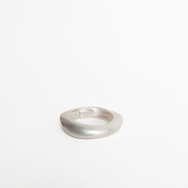 W by Whitemood-Bracciale rigido ondulato opaco - silver