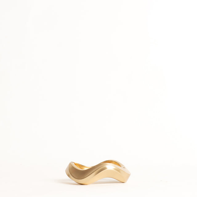W by Whitemood-Bracciale rigido ondulato satinato - gold