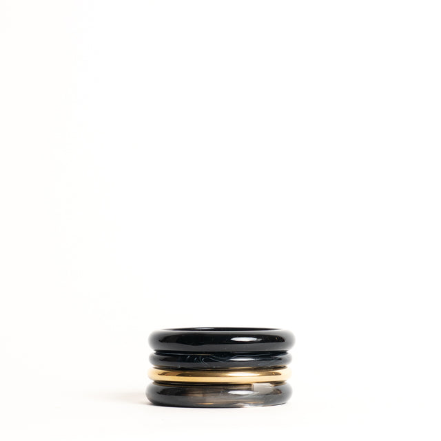 W by Whitemood-Set 4 bracciali rigidi - nero/gold