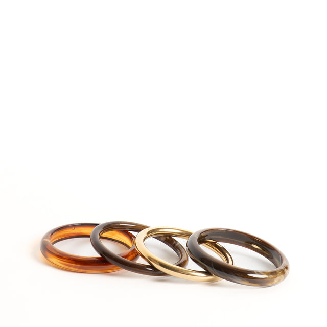 W by Whitemood-Set 4 bracciali rigidi - moro/gold