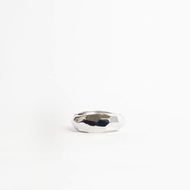 W by Whitemood-Bracciale rigido martellato - silver