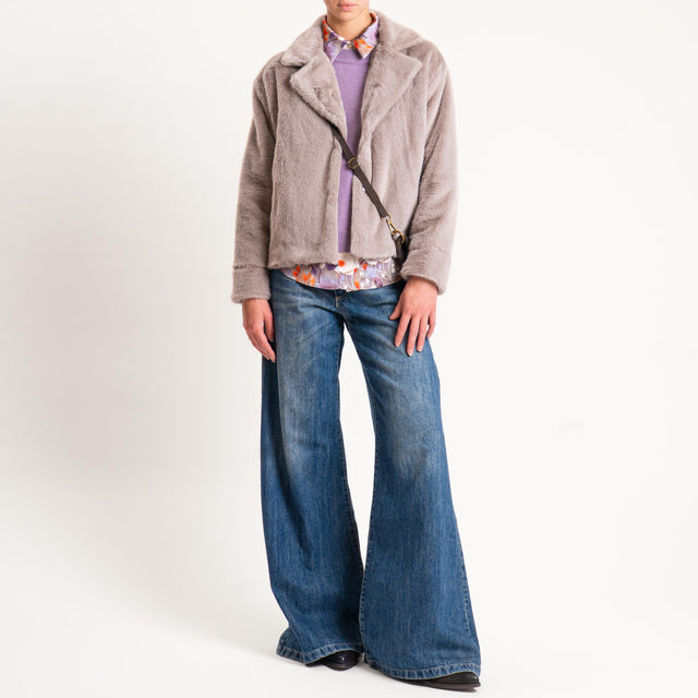 Anonyme-Ecopellicia due bottoni con tasche - taupe