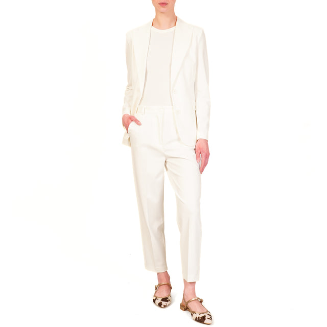Pantalón de punto Vicolo-Milano con espalda elástica - leche