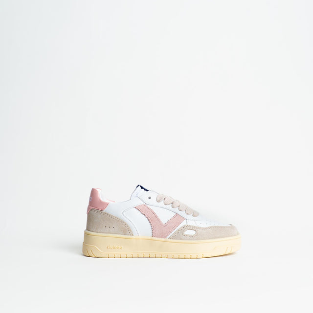Victoria-Sneakers effetto pelle e camoscio - rosa