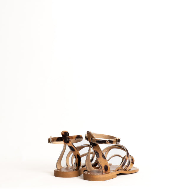 Divine Follie-Sandalo cavallino infradito - beige/nero