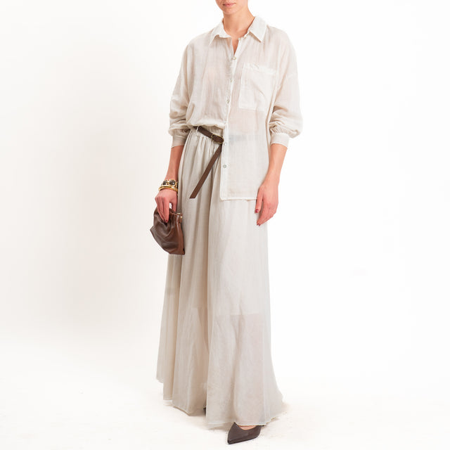 Haveone-Camicia mussola tie dye - beige