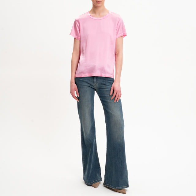 Vicolo-Blusa in satin mezza manica - bubble