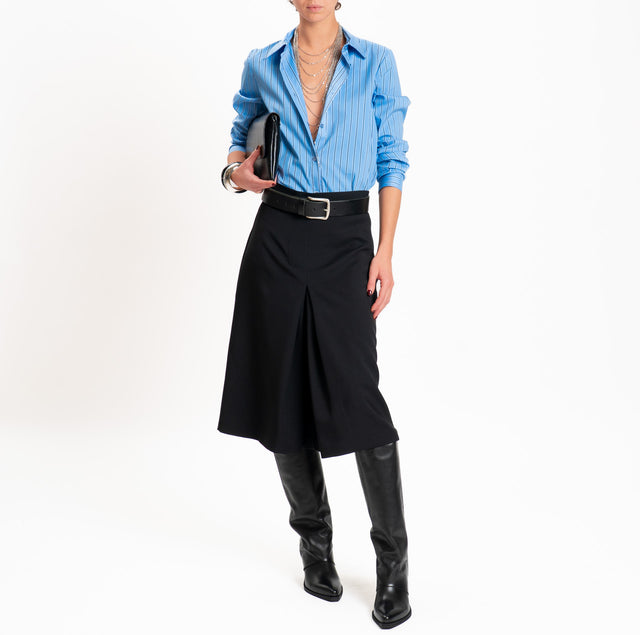Vicolo-Camicia a righe - celeste
