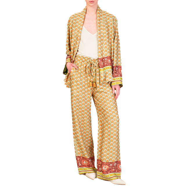 Haveone-Minigonna check con fusciacca - moro/blu