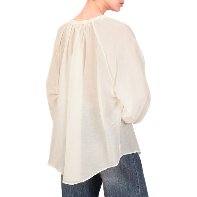 Blusa de muselina Kontatto - blanco roto