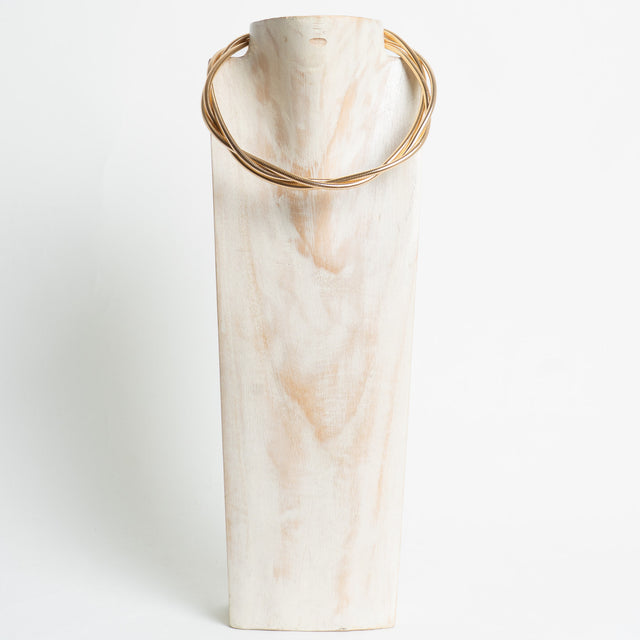 W by Whitemood- Collana tre fili intrecciata - gold