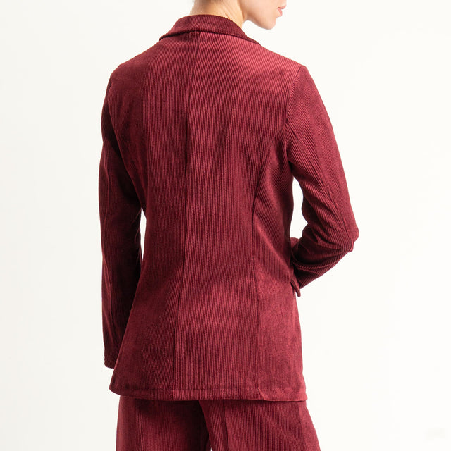 Zeroassoluto-Giacca ANGY velluto 500 righe tessuto elasticizzato - vino
