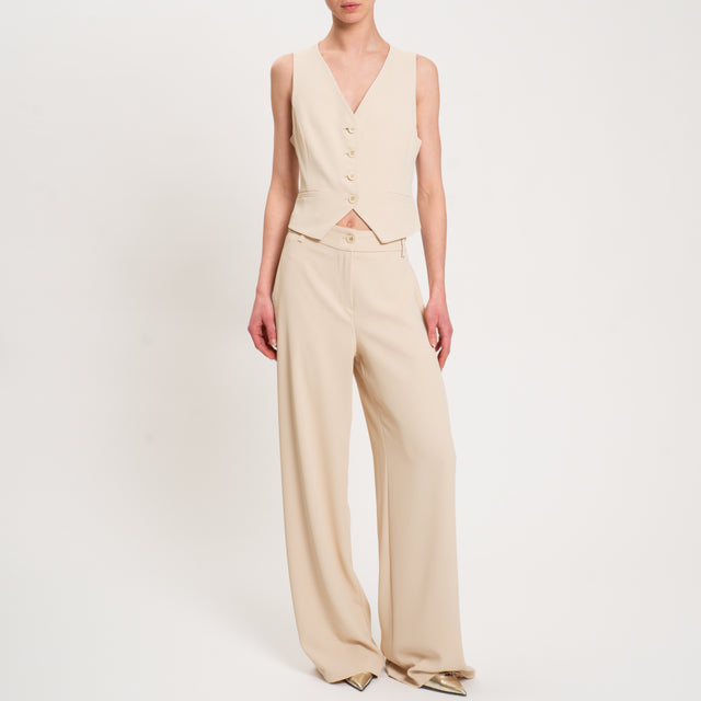Motel-Completo gilet e pantalone - crema