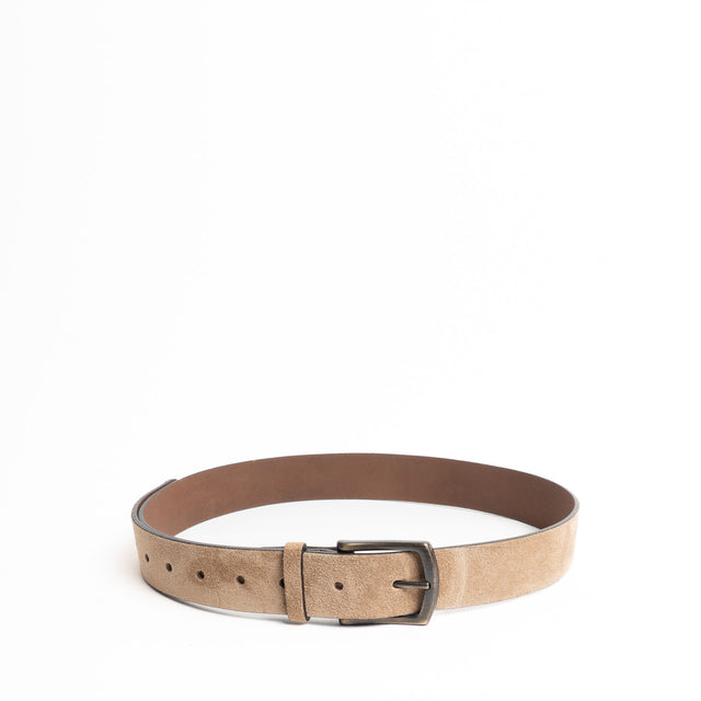 Zeroassoluto-Cintura scamosciata genuine leather high quality - taupe