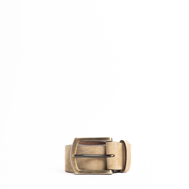 Zeroassoluto-Cintura scamosciata genuine leather high quality - beige