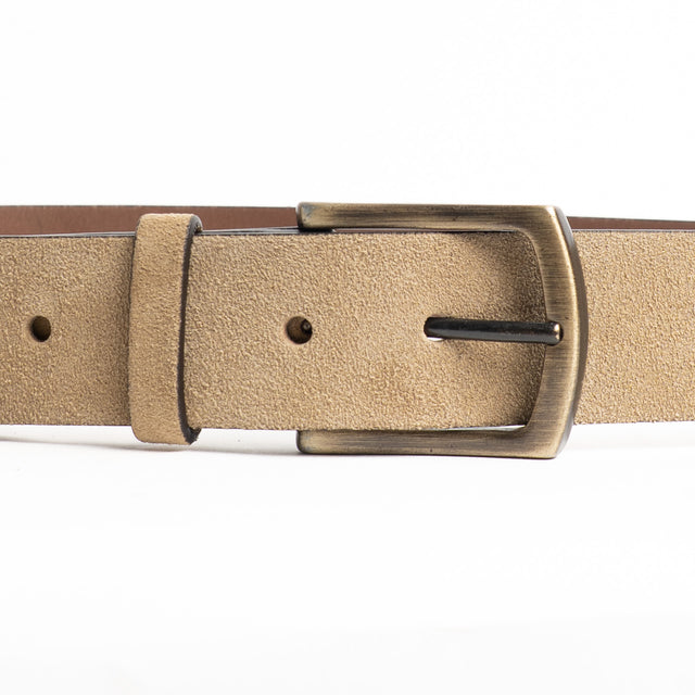 Zeroassoluto-Cintura scamosciata genuine leather high quality - beige