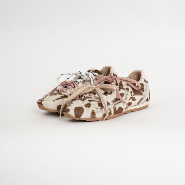 Divine follie-Sneakers in cavallino cow print - beige/moro