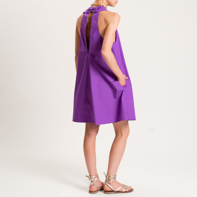 Vicolo-Abito tela parachute con tasche - viola