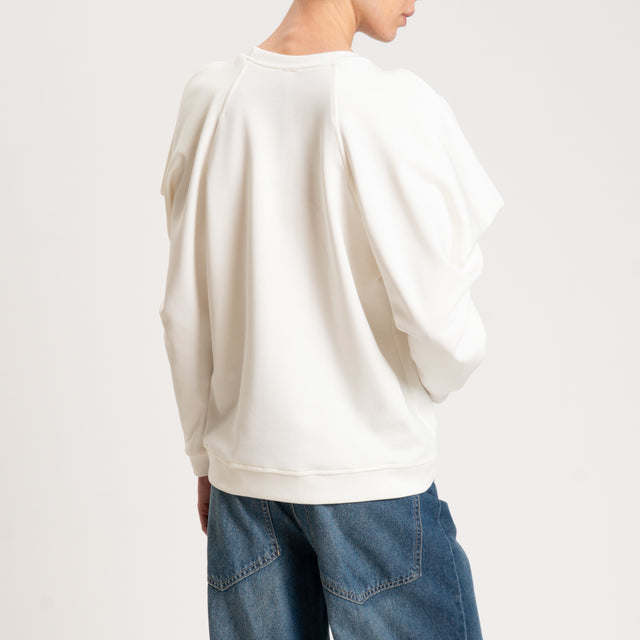 Tensione in-Felpa cut out - panna