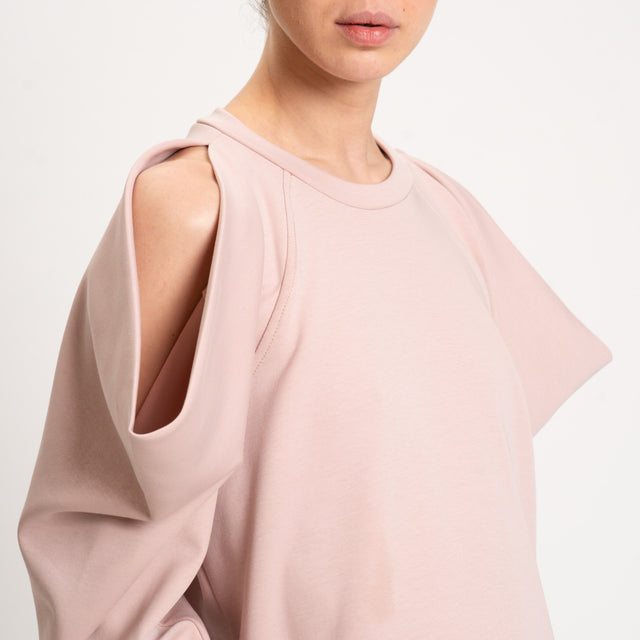 Tensione in-Felpa cut out - rosa